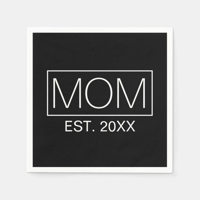 Enkel minimalistisk Mamma-typografi | Pappersserve Pappersservett (Framsidan)