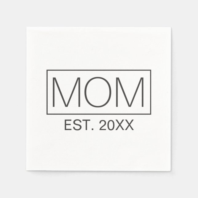 Enkel minimalistisk Mamma-typografi | Pappersserve Pappersservett (Framsidan)
