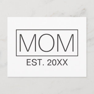 Enkel minimalistisk Mamma-typografi vykort