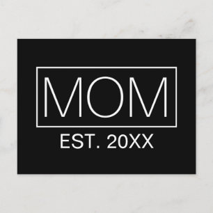 Enkel minimalistisk Mamma-typografi vykort