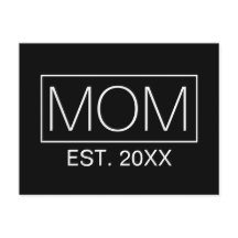 Enkel minimalistisk Mamma-typografi | vykort