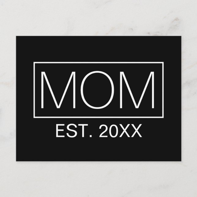 Enkel minimalistisk Mamma-typografi | vykort (Framsida)