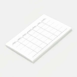 Enkel minimalistisk månadsplanering post-it block