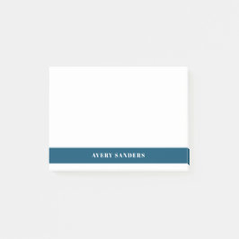 Enkel Minimalistisk Marinblå Modern Färgblock Post-it Block