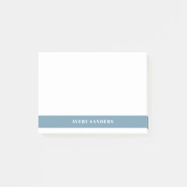 Enkel Minimalistisk Modern Blå Färgblock Post-it Block