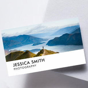 Enkel, minimalistisk modern fotografi visitkort