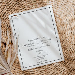 Enkel, minimalistisk modern klassisk Bröllop Inbjudningar<br><div class="desc">Denna enkla, minimalistiska, moderna, klassiska bröllopsinbjudan är perfekt för din elegant i bröllop. Den här designen har ett svart, enkelt skript på en ljusvit bakgrund i neutralten som matchar ditt klassiska bröllop eller minimalistiska boho bröllop i vår, sommar, fall eller vinter. Jag ber er att ni kan ställa frågor till...</div>