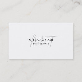 Enkel, minimalistisk modern monogram kvinnlig Logo Visitkort