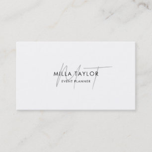 Enkel, minimalistisk modern monogram kvinnlig Logo Visitkort