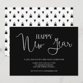 Enkel, minimalistisk modern Nyårsafton Party Inbjudningar