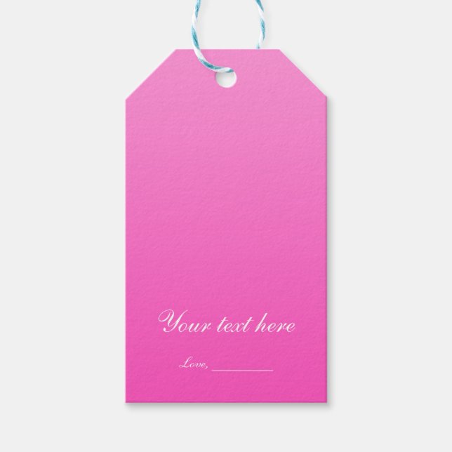 Enkel minimalistisk modern partygåva i rosa nyans presentetikett (Framsidan)