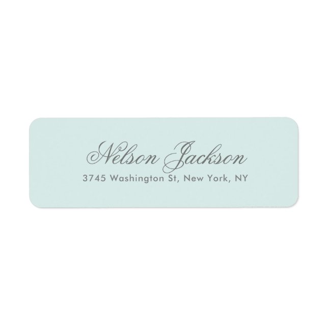 Enkel Minimalistisk Modern Pastell Returadress Etikett (Framsidan)