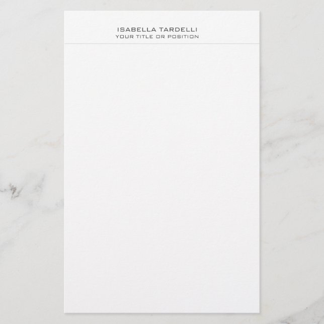 Enkel Minimalistisk Modern Professionell Brevpapper (Framsida)