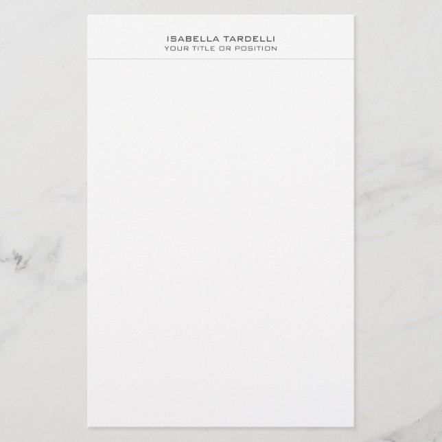 Enkel, minimalistisk modern Professionell Brevpapper (Framsida)