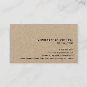 Enkel, minimalistisk Modern Professionell Brown Kr Visitkort