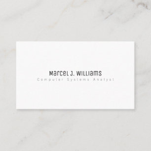 enkel, minimalistisk modern professionell vit visitkort