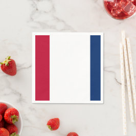 Enkel minimalistisk modern röd vit blå pappersservett