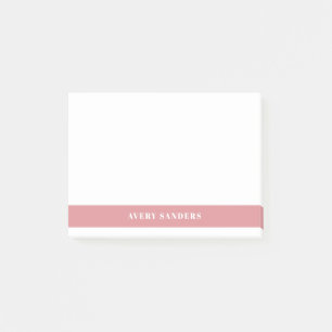 Enkel Minimalistisk Modern Rosa Färgblock Post-it Block