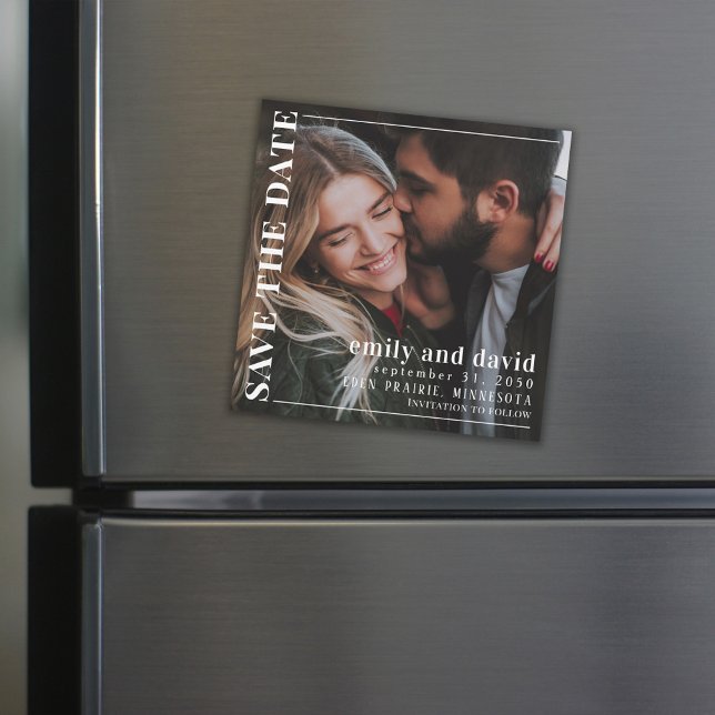 Enkel minimalistisk modern Spara datum Magnetisk  (Skapare uppladdad)