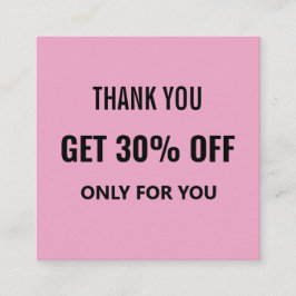 Enkel, minimalistisk, modern Trendig, svart och Ro Rabattkort