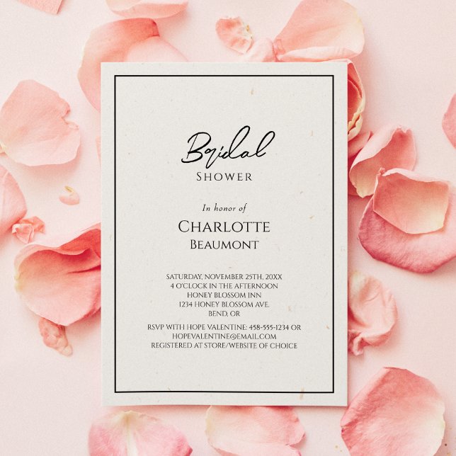 Enkel, minimalistisk Möhippa i Bröllop Inbjudningar (Skapare uppladdad)