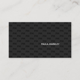 Enkel, minimalistisk Monogram Mönster - Affärskort Visitkort