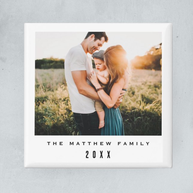 Enkel, minimalistisk och modern familjefoto magnet (Skapare uppladdad)