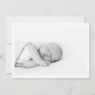 Enkel Minimalistisk Presentation Av Bebis Foto Föd Meddelande