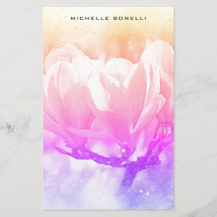 Enkel minimalistisk professionell blomdesign brevpapper