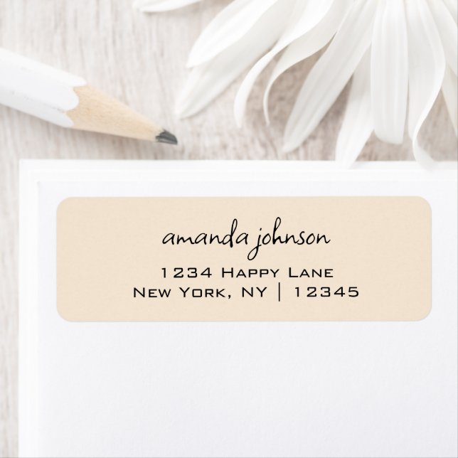 Enkel, minimalistisk Professionell, hand som har h Returadress Etikett (Insitu)