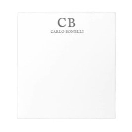 Enkel minimalistisk Professionell i Monogram Anteckningsblock