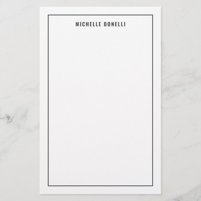 Enkel minimalistisk professionell modern brevpapper (Framsida)