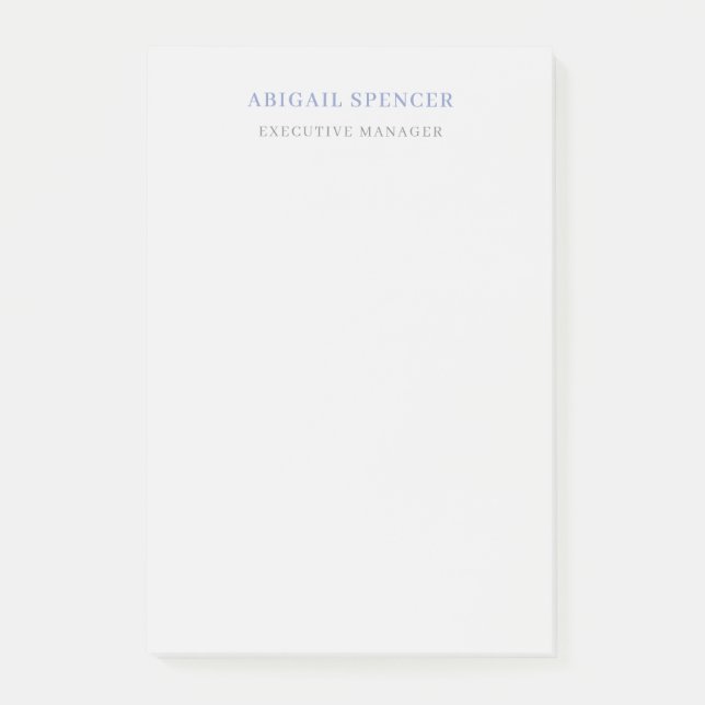 Enkel Minimalistisk Professionell  Post-it Block (Framsida)