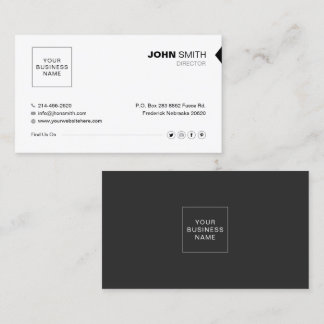 Enkel, minimalistisk, Professionell, vit, unik DC Visitkort