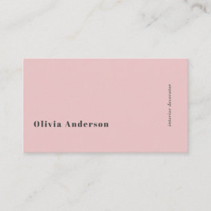 Enkel, minimalistisk QR-Blek Rosa Modern Snyggt Visitkort