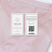 Enkel minimalistisk QR-kod kläder pris etikett lab