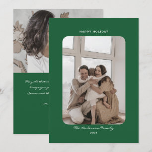 Enkel minimalistisk ren fotosemesterkort julkort