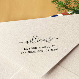 Enkel, minimalistisk Returadress för calligrafi Självfärgande Stämpel