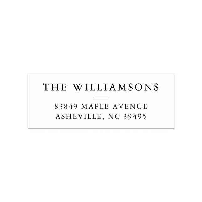 Enkel, minimalistisk Returadress för seriefamilj i Stämpel (Tryck)