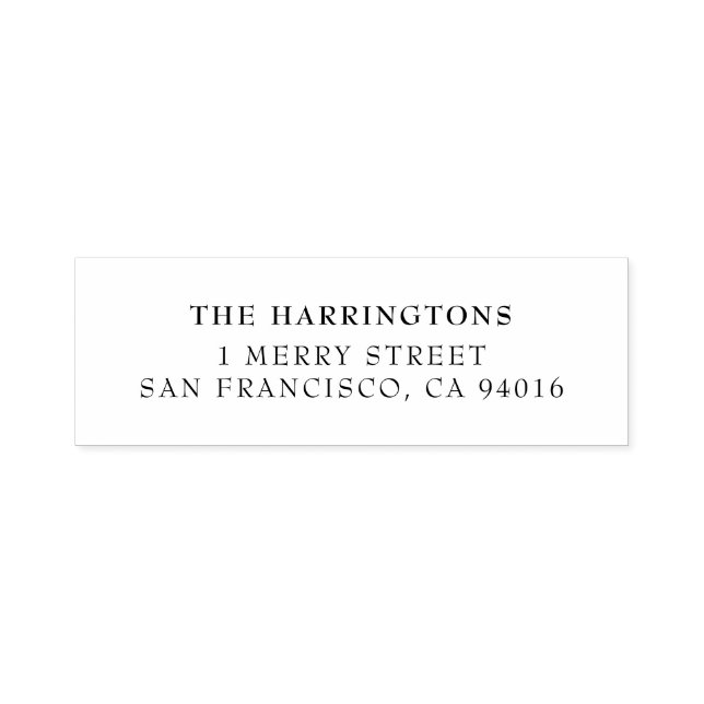 Enkel, minimalistisk Returadress Självfärgande Stämpel (Design)