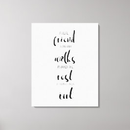 enkel minimalistisk riktig vänskap citerar söt canvastryck