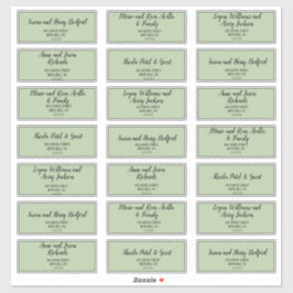 Enkel minimalistisk|Sage Guest-Adressetiketter Klistermärken