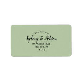 Enkel minimalistisk|Sage OSA Address Label Adressetikett