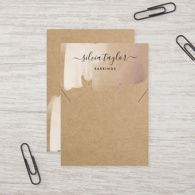 Enkel, minimalistisk skärmspärr för visning av ber visitkort (Fram/Back In Situ)