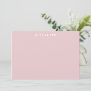 Enkel, minimalistisk skrivmaskin Namn Light Rosa Anteckningskort