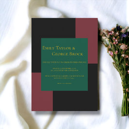 Enkel, minimalistisk Snyggt i skript Modern Bröllo Inbjudningar