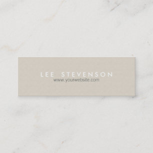 Enkel, minimalistisk solid Beige Struktur Mini Visitkort