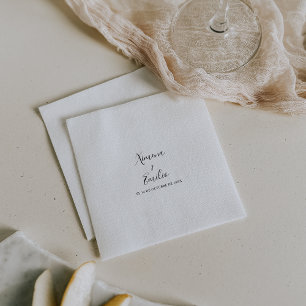 Enkel, minimalistisk spanska Bröllop Napkin Pappersservett