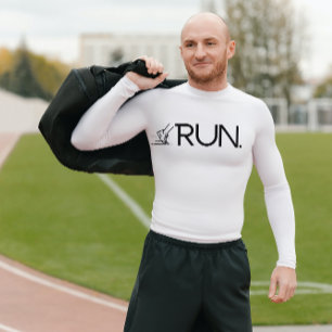 Enkel, minimalistisk Springa-skriptkörning Lång Ärmad Tröja
