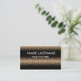 Enkel Minimalistisk svart & glitter Vit Visitkort